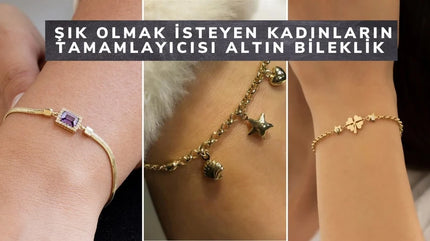 Şık Olmak İsteyen Kadınların Tamamlayıcısı Altın Bileklik