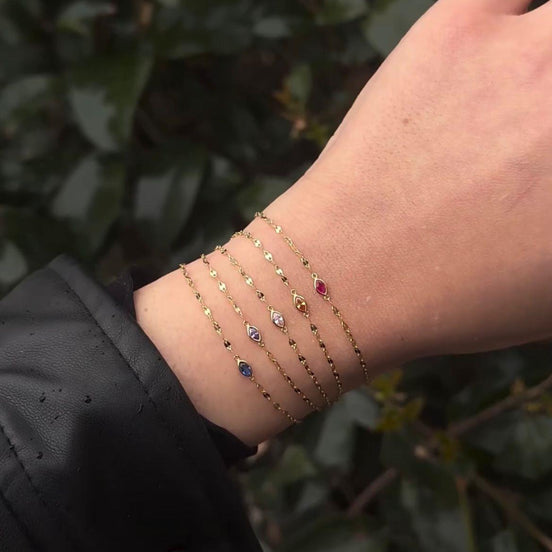 14 Ayar Altın Rainbow Collection Bileklik