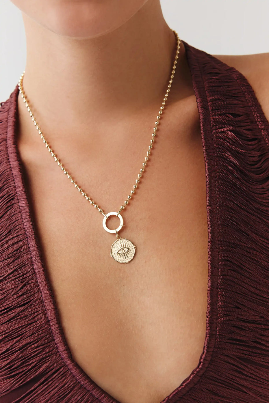 Göz Damga Charm Kolye