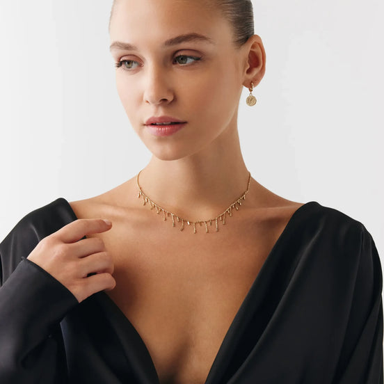Özel Tasarım Zikzak Çubuk Shakira Choker