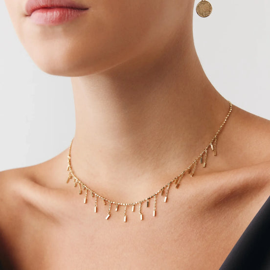 Özel Tasarım Zikzak Çubuk Shakira Choker