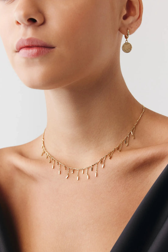 Özel Tasarım Zikzak Çubuk Shakira Choker