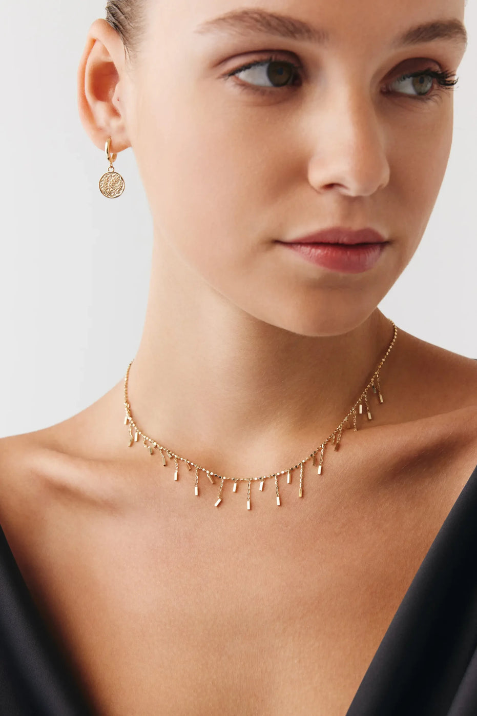 Özel Tasarım Zikzak Çubuk Shakira Choker