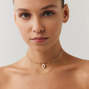 Madalyon Uç Modern Gotik Choker