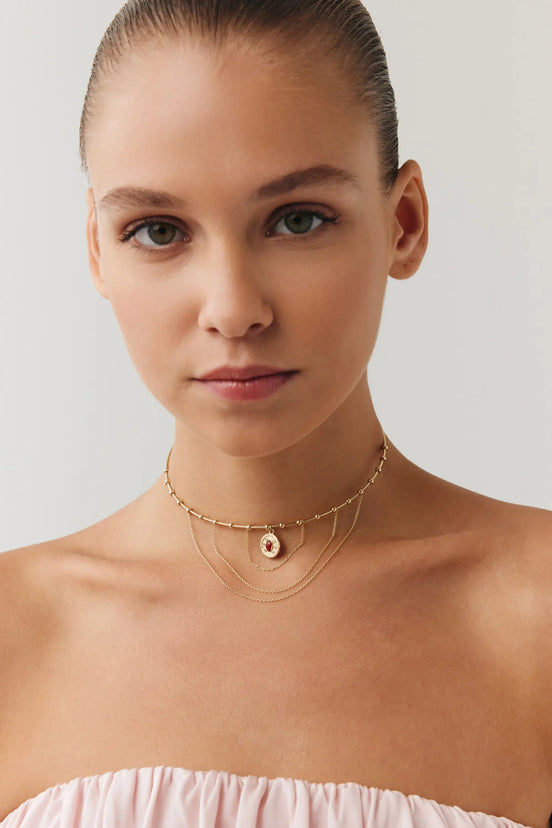 Madalyon Uç Modern Gotik Choker