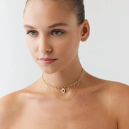 Madalyon Uç Modern Gotik Choker
