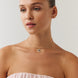 Oval Lacivert Taşlı Madalyon Uç Tel Choker