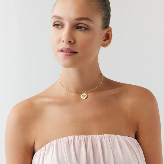 Parıltı Lotus Uç Tel Choker