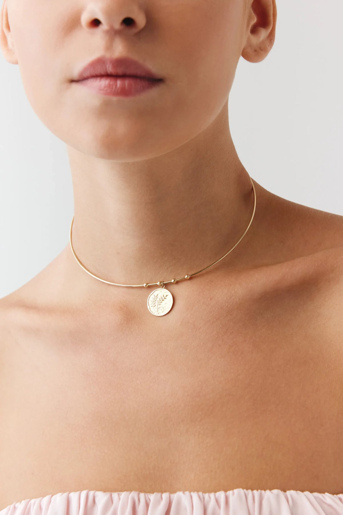 Başak Damga Uçlu Tel Choker