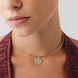 Taşlı Lotus Uçlu Tel Choker