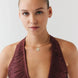 Taşlı Lotus Uç Tel Choker