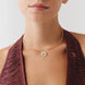 Taşlı Lotus Uç Tel Choker