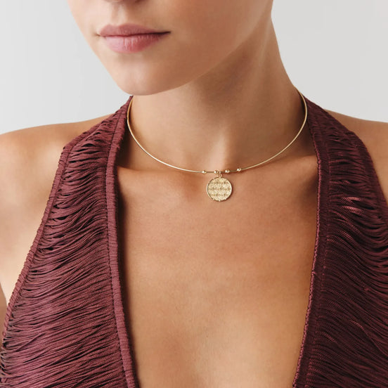 Yaşam Çiçeği Uç Tel Choker