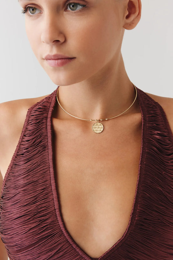 Yaşam Çiçeği Uç Tel Choker