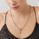 Top Zincir Bomb Harf Charm Kolye