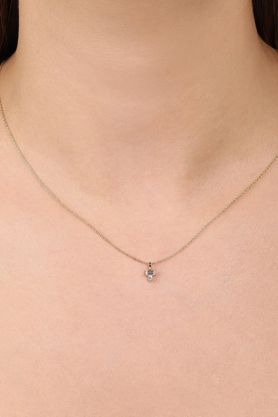 Minimal ve Baget Taşlı Kolye