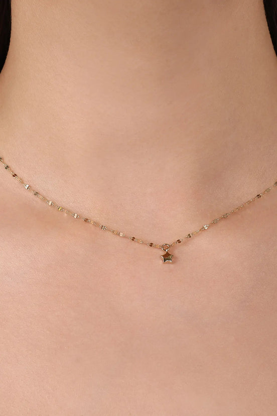 Yıldızlı Ezme Forse Zincir Choker