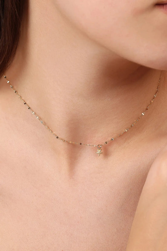 Deniz Yıldızlı Ezme Forse Zincir Choker