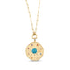 Altın Vintage Blue Sun Ataç Kolye