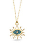 Altın Vintage Big Sun Kolye