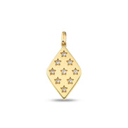 Altın Baklava Form Yıldızlar Charm