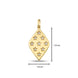 Altın Baklava Form Yıldızlar Charm