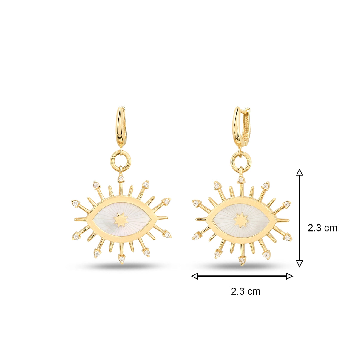Altın Sun Eye Küpe
