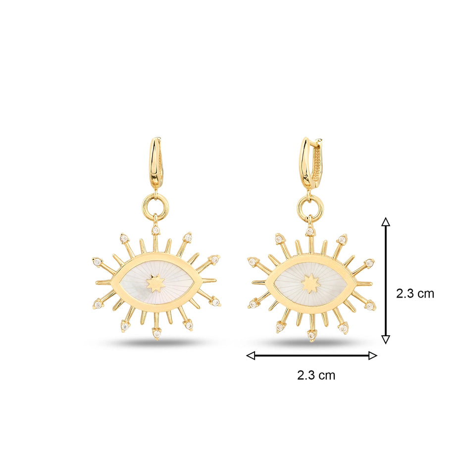 Altın Sun Eye Küpe