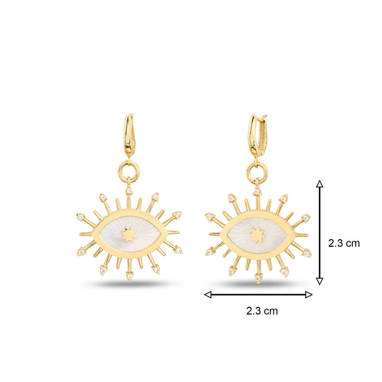 Altın Sun Eye Küpe