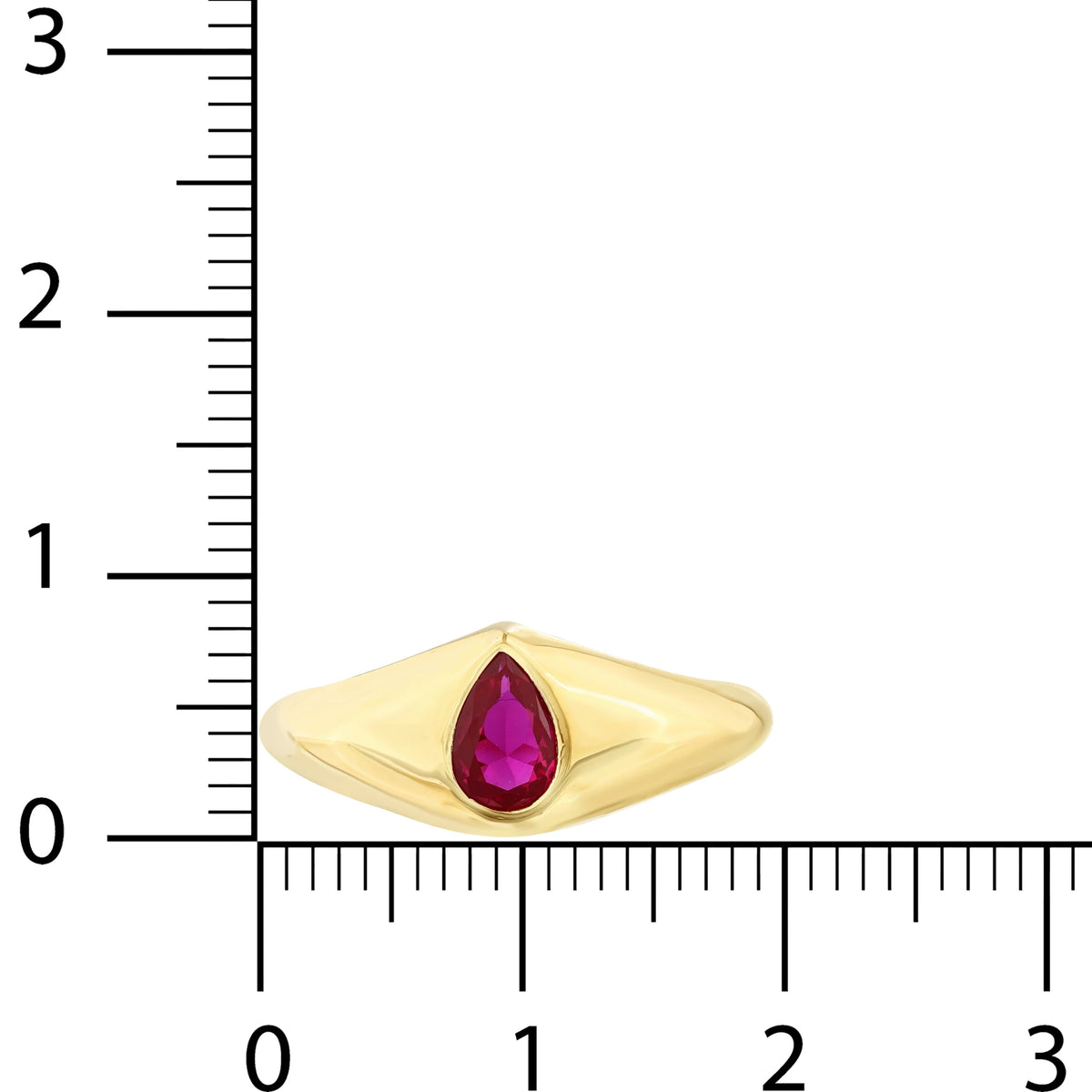 Ruby Damla Taşlı Yüzük