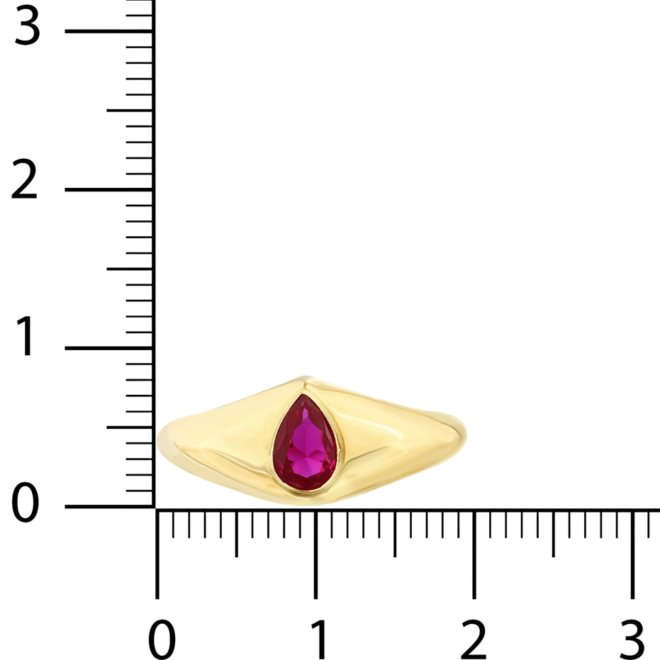 Ruby Damla Taşlı Yüzük