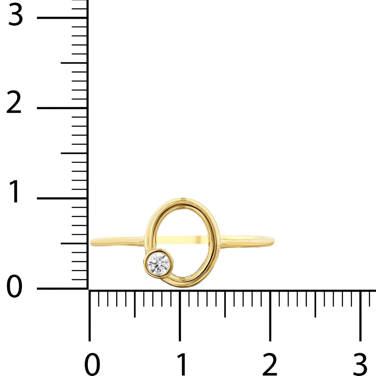Minimal Taşlı Oval Çerçeve Yüzük