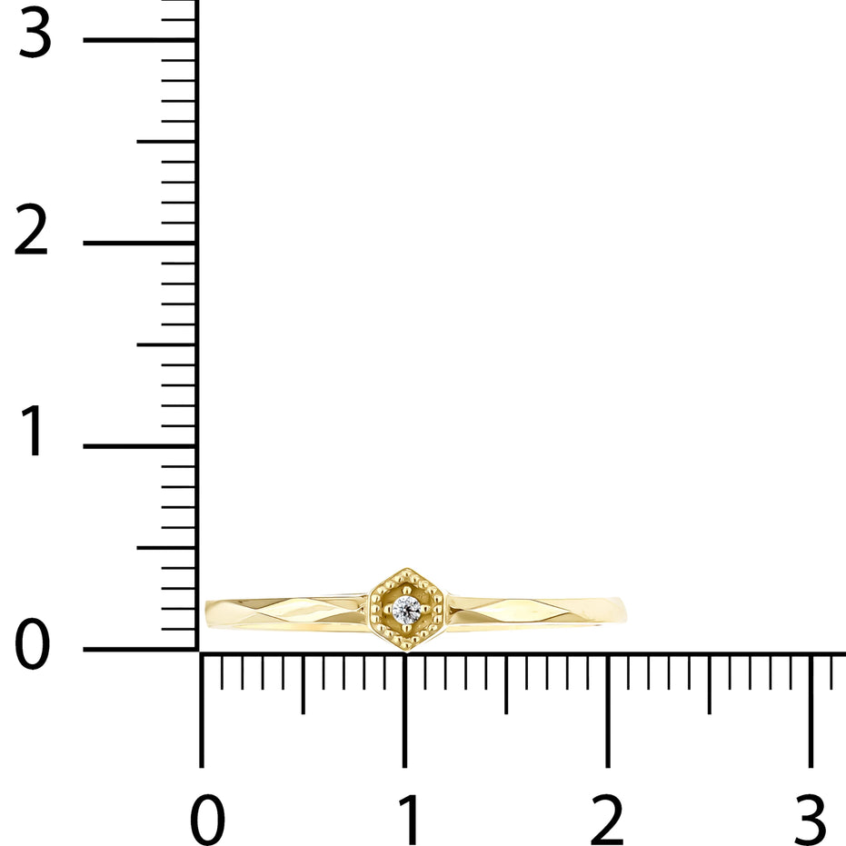 Minimal Altıgen Geometrik Kesim Yüzük