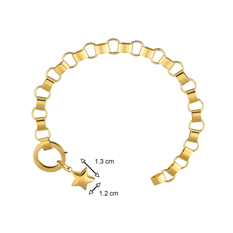 Rolex Zincir Yıldız Charm Bileklik