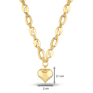 Altın Rich Heart Kolye