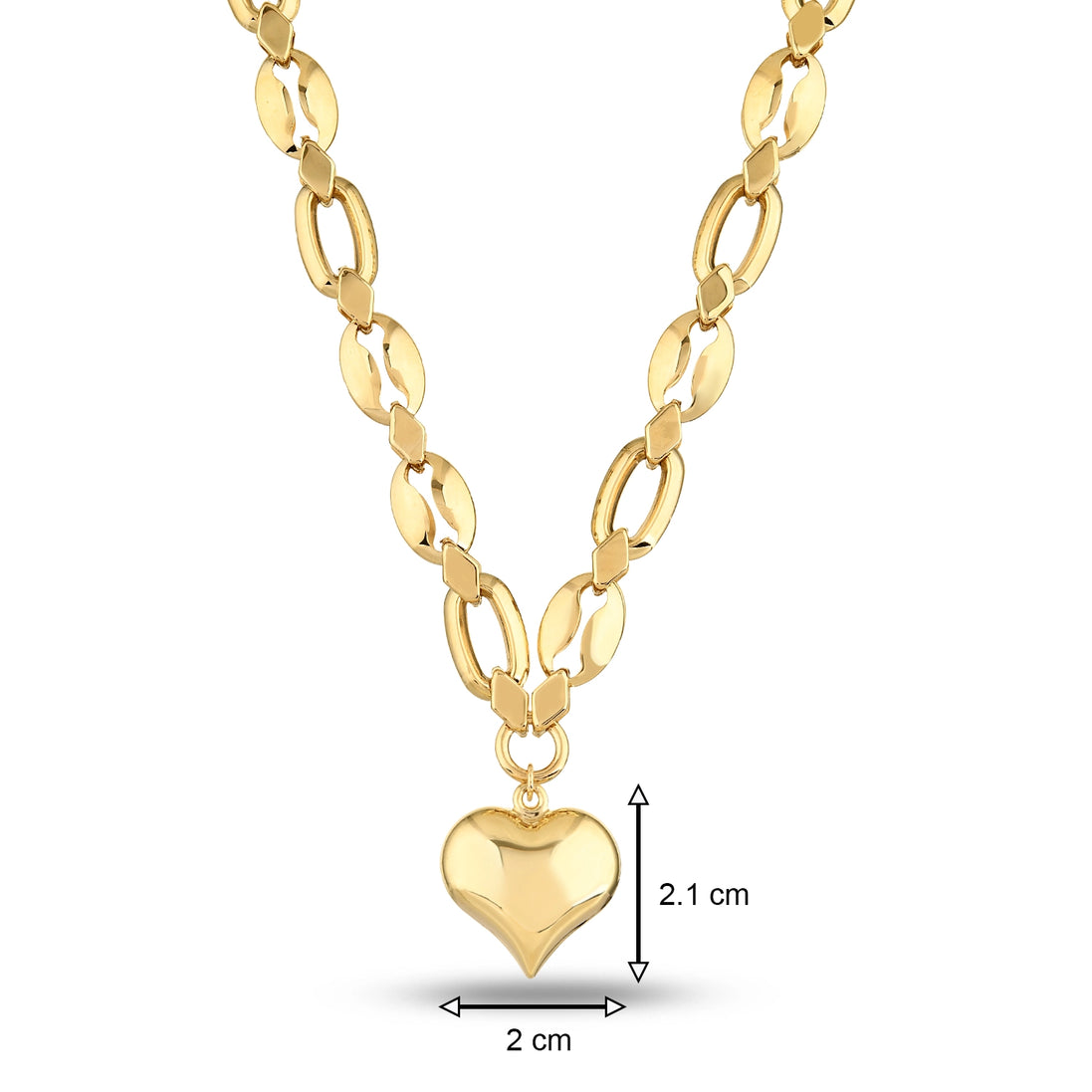Altın Rich Heart Kolye