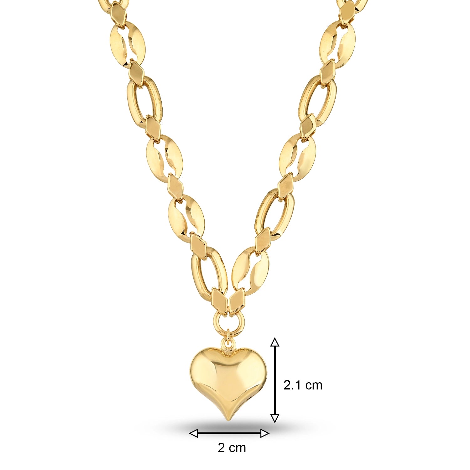 Altın Rich Heart Kolye