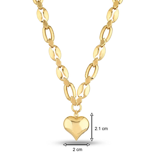 Altın Rich Heart Kolye