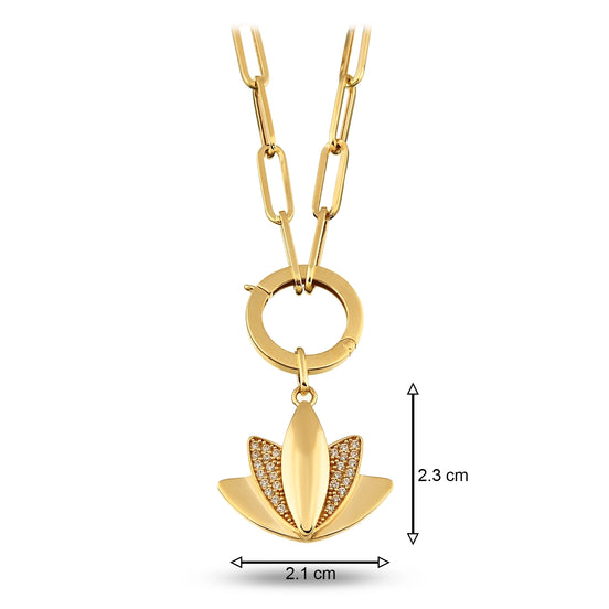 Taşli Lotus Kolye