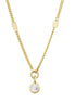 Yuvarlak Taşlı Aynalı Zincir Choker