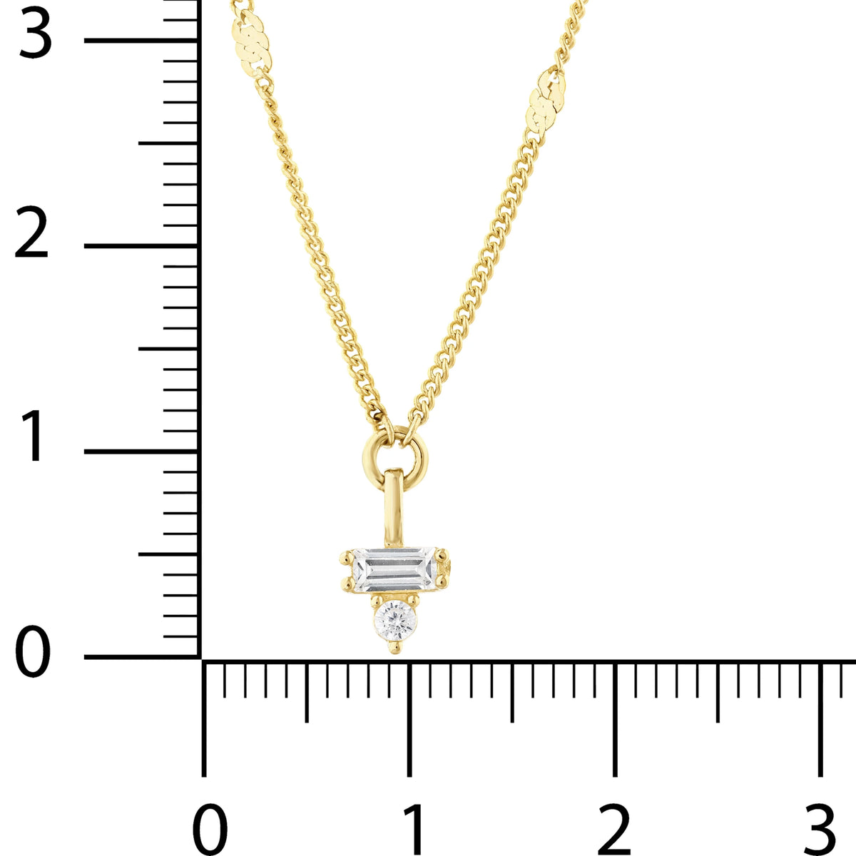Minimal ve Baget Taşlı Aynalı Zincir Choker