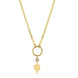 Minimal Taşlı Kutup Yıldızı İnce Gurmet Zincir Halkalı Kolye
