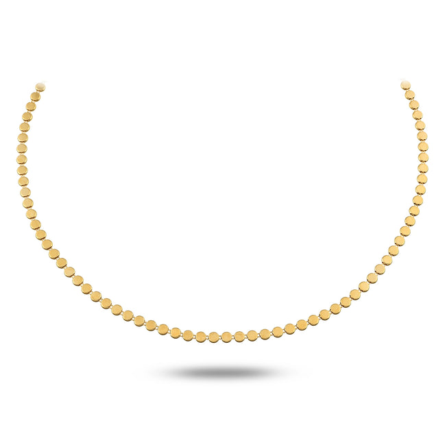 Yuvarlak Ezme Zincir Choker