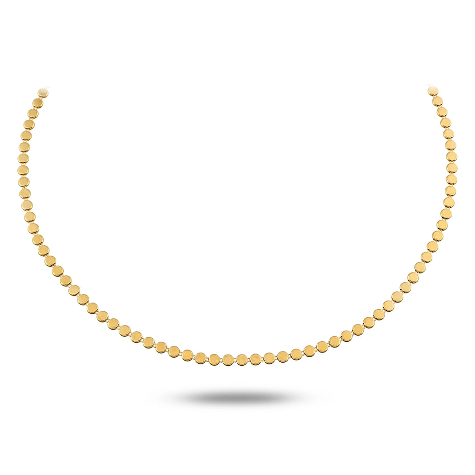 Yuvarlak Ezme Zincir Choker