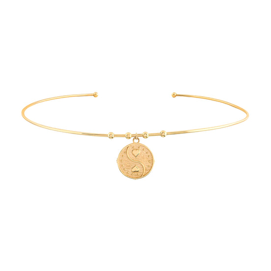 Kalpler Damga Uçlu Tel Choker
