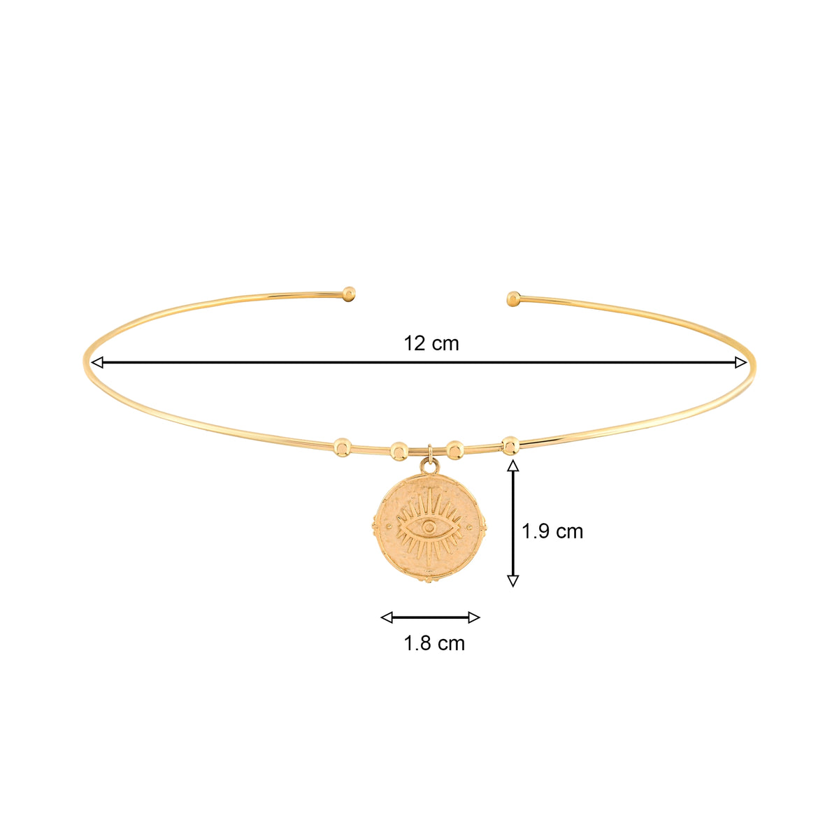 Göz Damga Uçlu Tel Choker