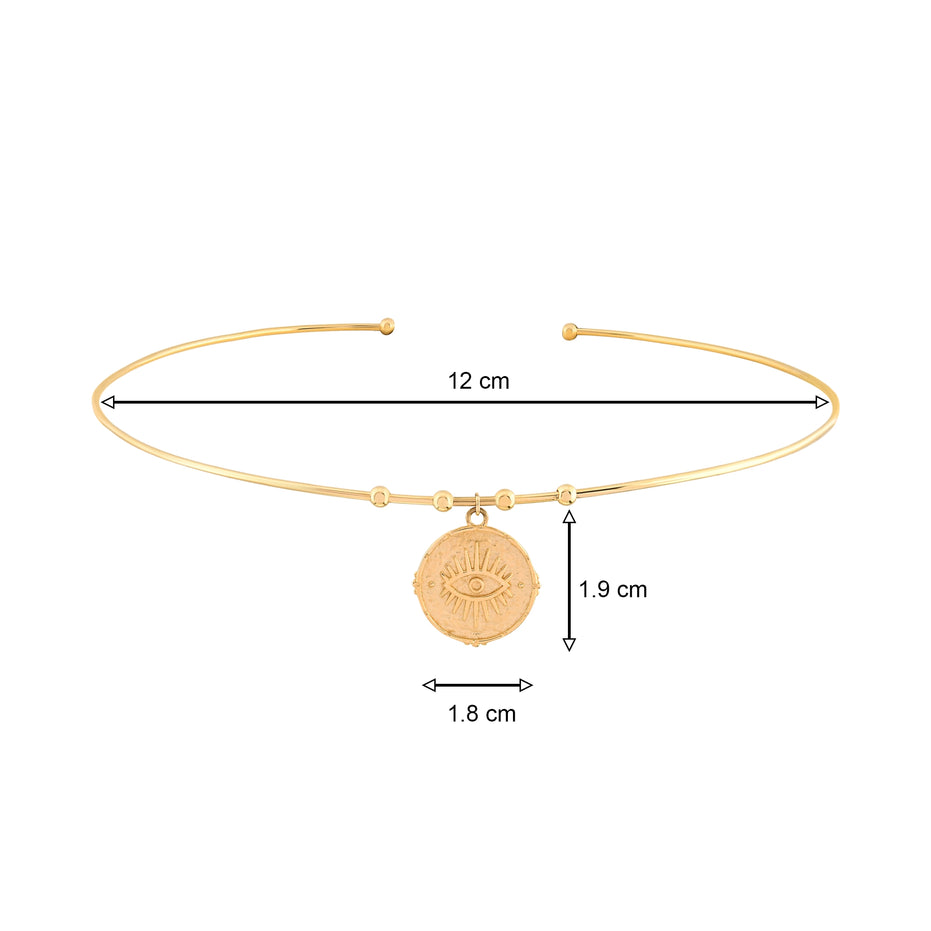 Göz Damga Uçlu Tel Choker