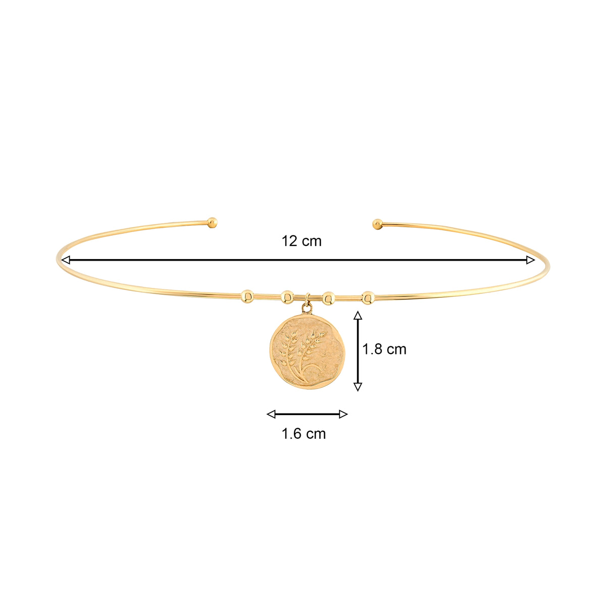 Başak Damga Uçlu Tel Choker