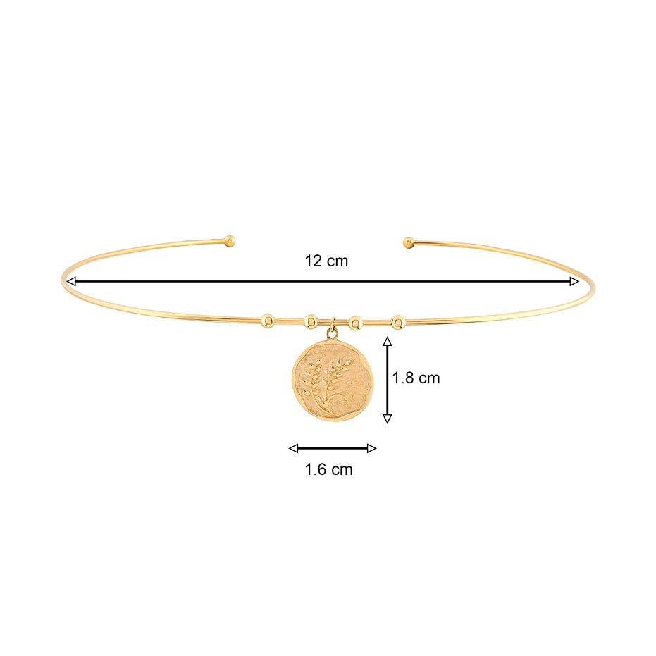 Başak Damga Uçlu Tel Choker
