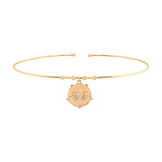 Parıltı Lotus Uç Tel Choker